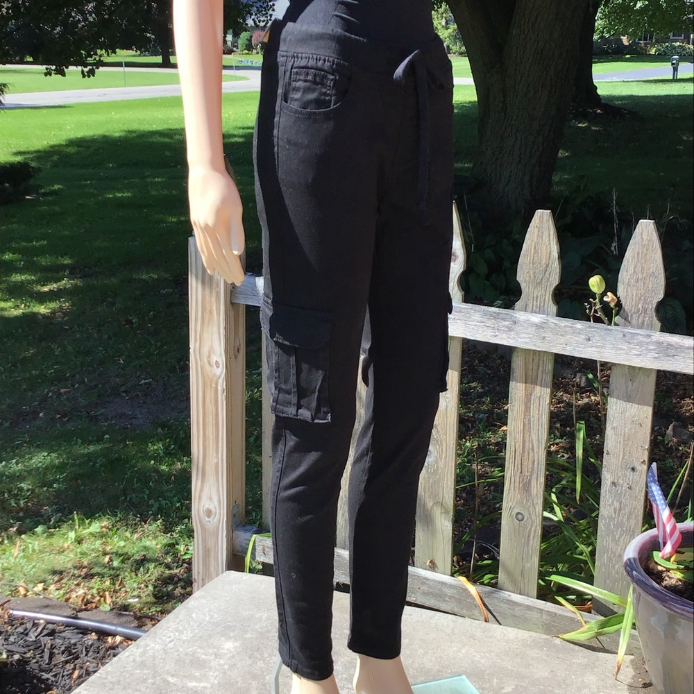 CARGO JOGGER WIDE WAISTBAND STRETCH DENIM - Picture 7 of 8